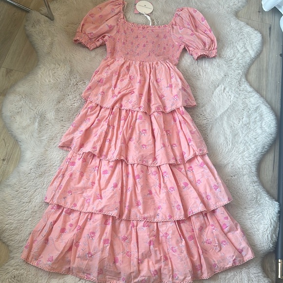 NWT LOVE SHACK FANCY DRESS PINK FLORAL - Picture 1 of 6
